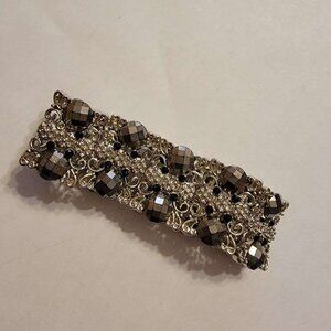 Stretch Bracelet Black and Silver